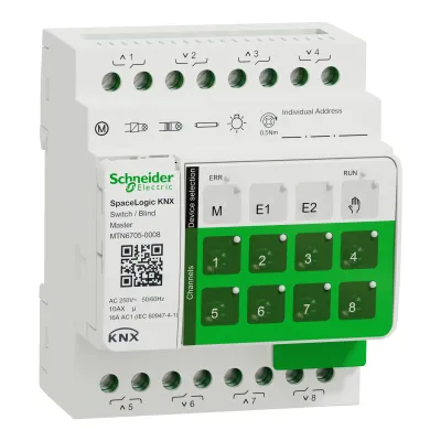 Schneider Electric KNX Jalousieaktor REG MTN6705-0008 | 8-fach | 16A | Jalousiesteuerung | Master | LED-Anzeige | IP20