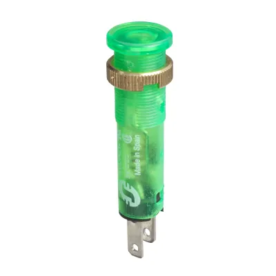 Schneider Electric Leuchtmelder XVLA233 | LED 24V DC | rund 8,2mm flach | Flachsteckanschluss | IP40 | grün
