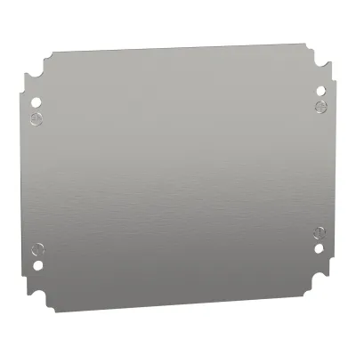 Schneider Electric Montageplatte NSYMM3025 | 300x250 mm HxB | Stahl verzinkt | glatt | für Spacial Gehäuse | weiß
