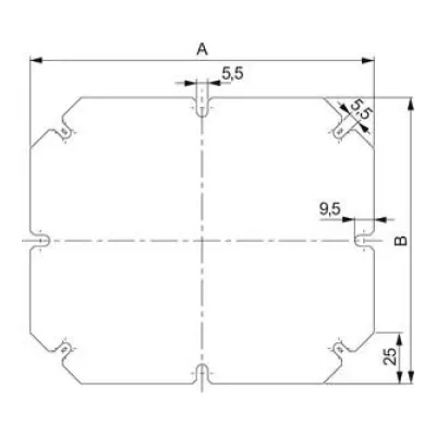 Schneider Electric Montageplatte NSYAMPM2419TB | 225x175 mm | verzinkter Stahl | für Verteilergehäuse | Metall
