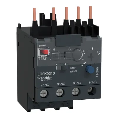 Schneider Electric Motorschutzrelais LR2K0310 | 2,6–3,7A | thermisch | 3-polig | CLASS 10 | Schraubanschluss | weiß