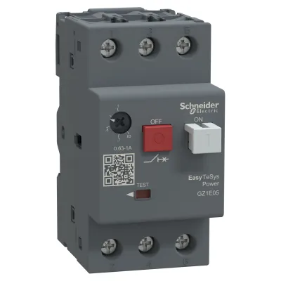 Schneider Electric Motorschutzschalter GZ1E05 | 3-polig | 0,63-1A | thermomagnetisch | 690V | Schraubanschluss | IP20