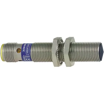 Schneider Electric Näherungsschalter XS112BLPAM12 | Induktiver Sensor M12 | 2 mm Schaltabstand | 12–24 V DC | Messing