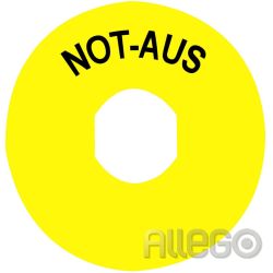 Schneider Not-Halt-Schild D=90 rund gelb ZBY8230