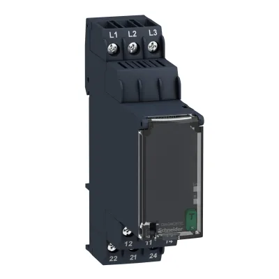 Schneider Electric Phasenüberwachungsrelais | 3-phasig | 208-480V AC | 2 Wechsler | DIN-Schiene