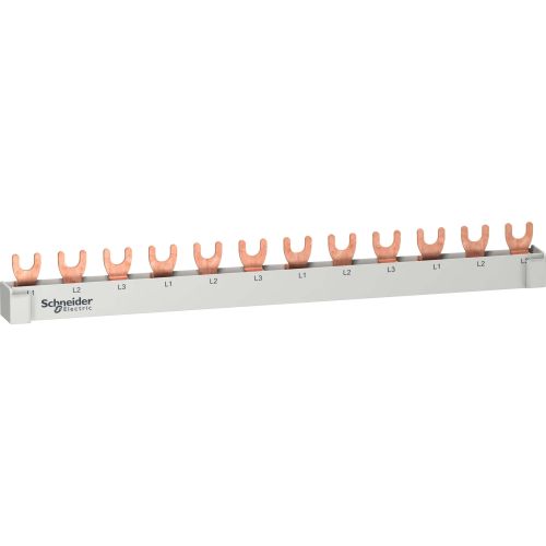 Bild: Schneider Phasenschiene Gabel 1polig 12 Module 63A kürzbar R9XFH112