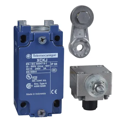 Schneider Electric Positionsschalter XCKJ10511 | Rollenhebel Kunststoffrolle | 1Ö+1S | IP66 | Metallgehäuse