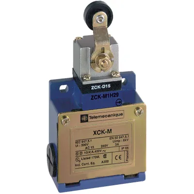 Schneider Electric Positionsschalter XCKM115 | IP66 | Metallgehäuse | Rollenhebel | 1Ö/1S | Sprungfunktion | PG11 | weiß