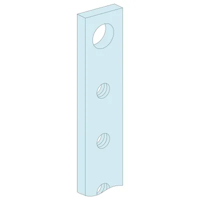 Schneider Electric Sammelschiene LVS04161 | Kupfersammelschiene 4-polig 160A | 1000x15x5mm | vertikal | Kupfer