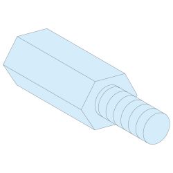 Schneider PrismaSeT-P, LVS03186 Abstandshalter, hexagonal,M5,Höhe=23mm