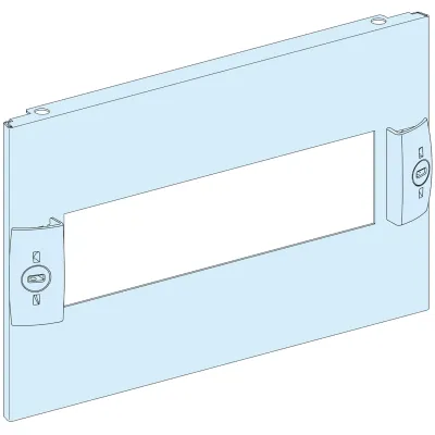 Schneider Electric Frontplatte PrismaSeT-P LVS03214 | 1-reihig | 4HE | 250x200mm | Stahl pulverbeschichtet | Weiß