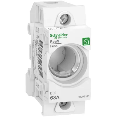 Schneider Electric Neozed Sicherungssockel R9J02163 | D02 | 1-polig | 63A | 400V | DIN-Schiene | Kunststoff