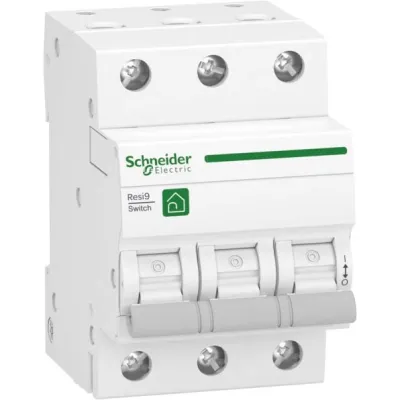 Schneider Electric Lasttrennschalter R9S64363 | 3-polig | 63A | 400V AC | Ausschalter | IP20 | weiß