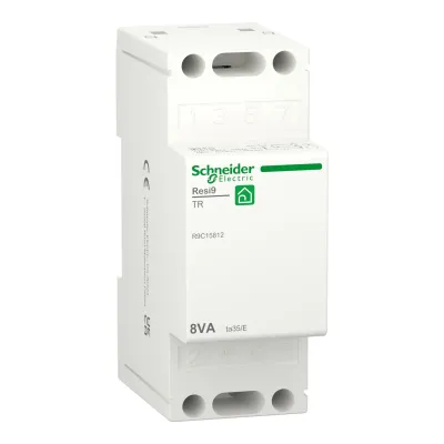 Schneider Electric Resi9 Klingeltransformator R9C15812 | 230V auf 8/12V AC | REG 2TE | kurzschlusssicher