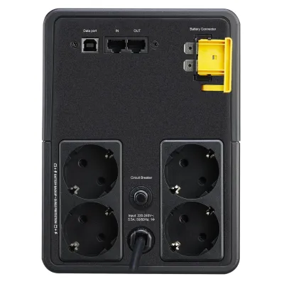 APC USV BX1600MI-GR Back-UPS 1600VA 900W | Line-Interaktiv | AVR | 4 Schuko-Ausgänge | USB | Schwarz