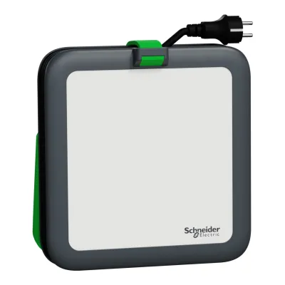 Schneider LED Arbeitsleuchte Thorsman IMT47272 | 55W | 6800lm | dimmbar | IP54 | Steckdose | 4000K | anthrazit-grün