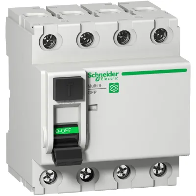 Schneider Electric FI-Schutzschalter M9R84491 | 4-polig | 100A | 240V AC | 260mA | Typ A-SI | IP20 | DIN-Schiene