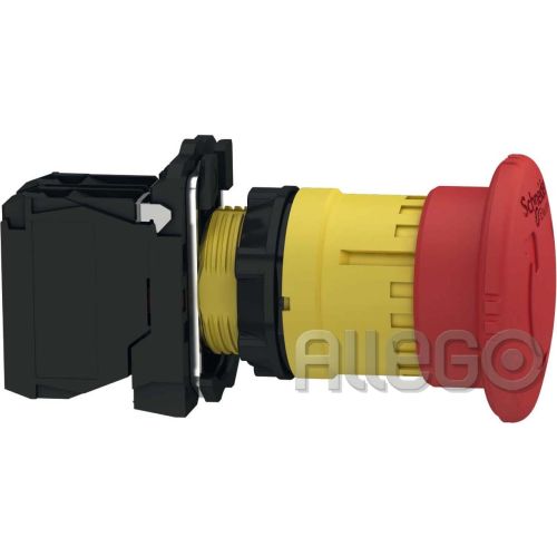 Bild: SCHNEIDER-SA XB5AS8442 Not-Aus Taster EB IP66 Dreh 1Ö Ø22,5mm