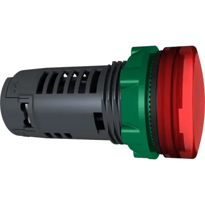 Schneider Electric Leuchtmelder XB5EVB4 | LED 24V AC/DC | rund flach | IP66 | Monoblock | 22,5 mm | Schraubanschluss