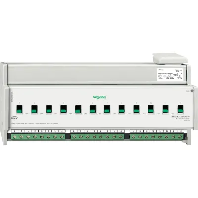 Schneider Electric Schaltaktor MTN648495 KNX | 12-fach REG | 16A | Stromerkennung | Handbetätigung | 230V | grau
