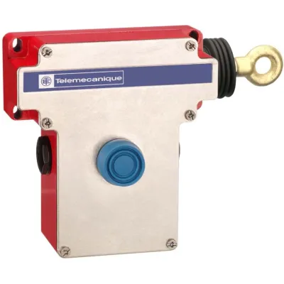 Schneider Electric Seilzug-Notschalter XY2CE1A250 | Not-Aus bis 70m | Metall IP65 | 1Ö/1S | rot