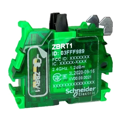 Schneider Electric Funksender ZBRT1 | 2400MHz | IP65 | batterielos | für Harmony XB4/XB5R | 1 Befehl | Reichweite 300m