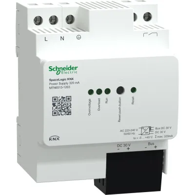 Schneider Electric Spannungsversorgung KNX MTN6513-1203 | 320 mA | REG 4TE | 30V DC | LED-Anzeige | SpaceLogic