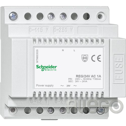 Bild: Schneider Spannungsversorgung REG AC 24 V/1 A MTN663529