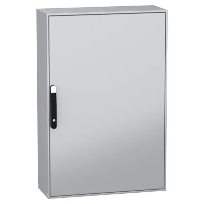 Schneider Electric Standschrank NSYSM12830P | Schaltschrank IP55 | 1200x800x300 mm | Stahl | grau RAL7035