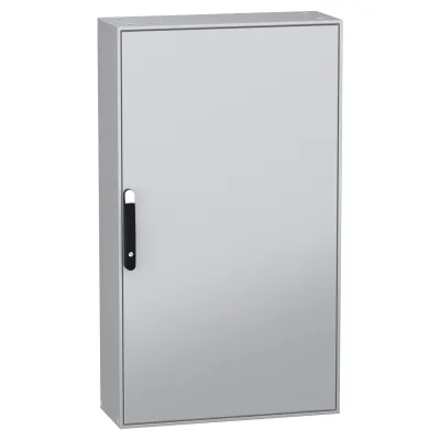 Schneider Electric Standschrank NSYSM14830P | Schaltschrank IP55 IK10 | 1400x800x300 mm | Stahl | grau RAL7035