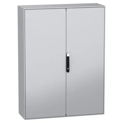 Schneider Electric Standschrank NSYSM1810402DP | IP55 IK10 | 1800x1000x400 mm | 2 Türen | Stahl Grau RAL7035