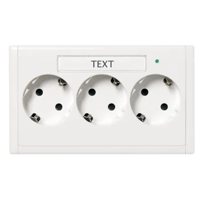 Schneider Electric Steckdose 3-fach 5940250 | Master + Schriftfeld | Einbaukanal | erhöhtem Berührungsschutz | weiß