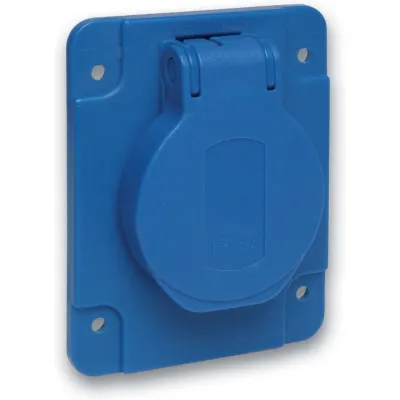 Schneider Electric Schutzkontakt-Anbausteckdose PKS62B | Schuko | IP54 | 16A 250V | Schraubklemmen | Kunststoff blau