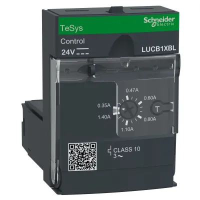 Schneider Electric Steuereinheit LUCB1XBL | Motorschutz elektronisch 0,35-1,4A 24V DC | 3-polig | Klasse 10 | grau
