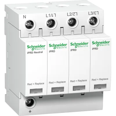Schneider Electric Überspannungsableiter Typ 2 iPRD40 A9L40600 | 3-polig+N | 40kA | 350V AC | steckbar | Weiß
