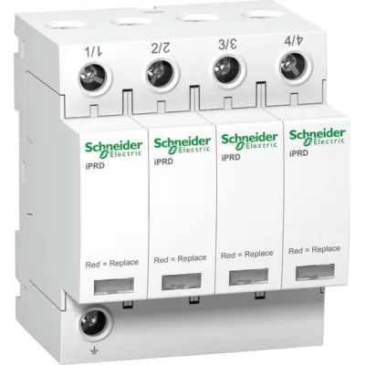Schneider Überspannungsableiter Typ 2 A9L40400 | Acti9 iPRD40 4-polig | 350V | TN-C Netzform | IP20 | Weiß