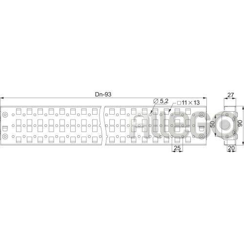 Bild: Schneider Universell Quertraverse 3 Reihig 600 NSYSUCR9060