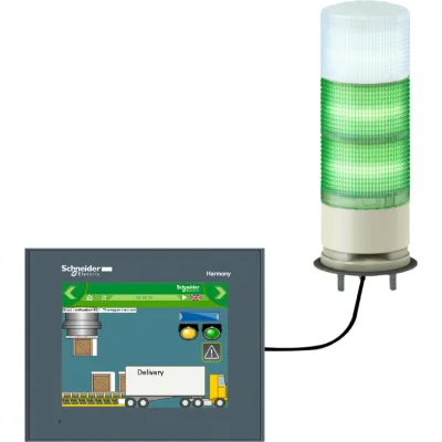 Schneider Electric Signalsäule XVGU3SWV | USB | 3-fach | 60mm | IP42 | RGB LED | 85 dB | Dauerlicht | Direktbefestigung