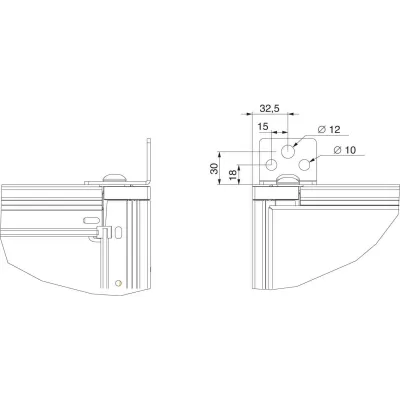 Schneider Befestigungsset NSYSFWFIX | Wandbefestigungslaschen Spacial SF | Stahl verzinkt | 2 Stück | Dachmontage
