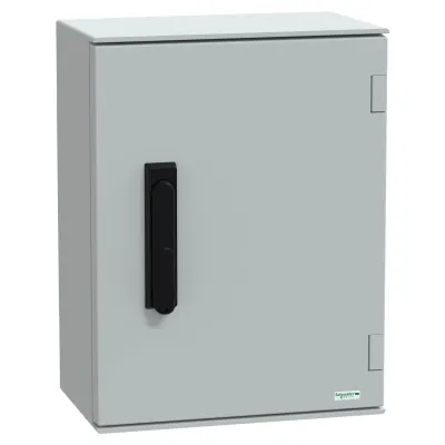 Schneider Electric Wandschrank NSYPLM43VG | IP66 GFK Gehäuse | 430x330x200 mm | IK10 | RAL7035 Grau