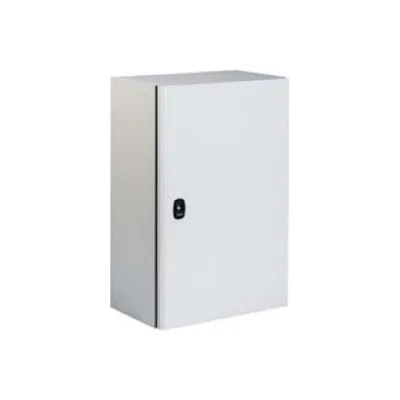 Schneider Electric Wandschrank NSYS3D10640P | Stahl Wandgehäuse IP66 IK10 | 1000x600x400 mm | Montageplatte | RAL 7035