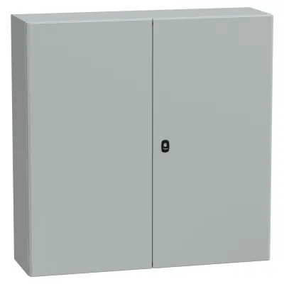 Schneider Electric Wandschrank NSYS3D101030DP | Stahlblech | IP55 | 1000x1000x300 mm | 2-türig | RAL 7035