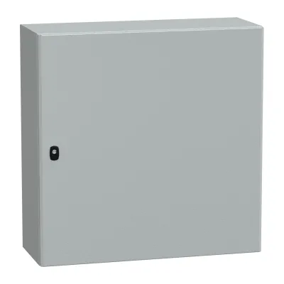 Schneider Wandschrank NSYS3D8830P | IP66 Stahl Wandgehäuse | 800x800x300 mm | Montageplatte | RAL 7035 grau