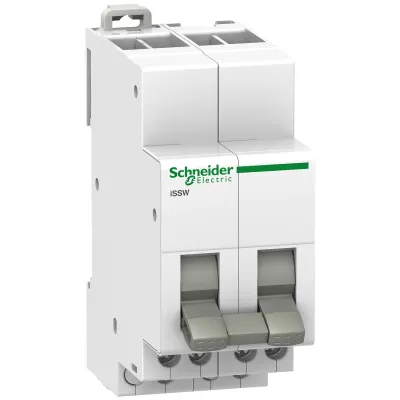 Schneider Electric Wechselschalter A9E18071 | 2-polig | 20A | 250V AC | REG Acti9 | Kunststoff | 2TE | Weiß
