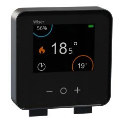 Schneider Wiser Heizkörperthermostat schwarz, mit CCTFR6401