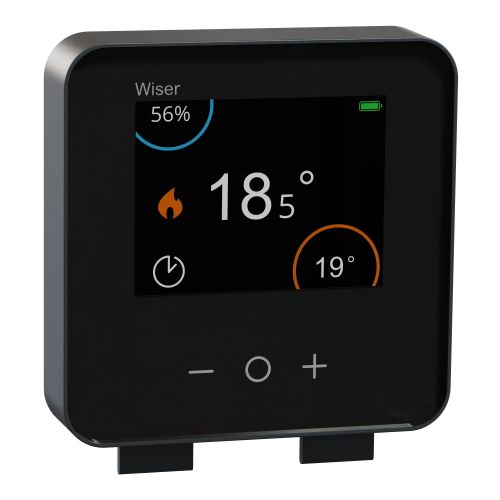 Bild: Schneider Wiser Heizkörperthermostat schwarz, mit CCTFR6401