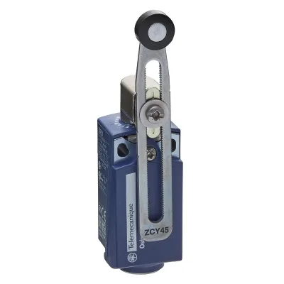 Schneider Electric Positionsschalter XCKP2145P16 | Rollenhebel verstellbar | 1Ö+1S | Kunststoff | IP66/67 | M16 | blau
