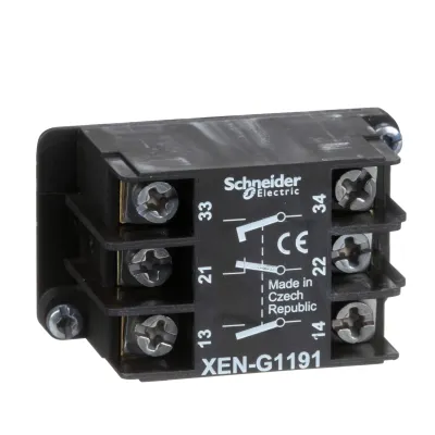 Schneider Electric Hilfsschalter XENG1191 | Fronteinbau | 1 Öffner 2 Schließer | ohne Sprungfunktion | Schraubanschluss