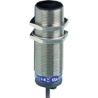 Schneider Drehzahlwächter XSAV12373 | Induktiver Näherungsschalter M30 | PNP NC | 10mm | 12–48V DC | 2m Kabel | IP67