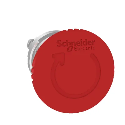 Schneider Electric Not-Aus-Taster | ZB4BS844 | 40mm Pilzdrucktaster | Metall | IP66 | Drehentriegelung | rot